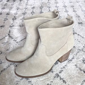 Suede Perforated Booties.